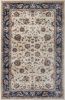 Stylish Classic Pattern Design Traditional Bordered Floral Filigree Area Rug - Ivory|Beige|Blue|Red - 5' X 7'9"