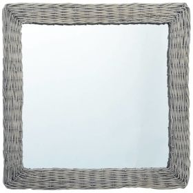 Mirror 19.7"x19.7" Wicker - Brown