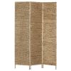 3-Panel Room Divider 45.7"x63" Water Hyacinth - Brown