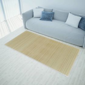 Rectangular Natural Bamboo Rug 31.5"x78.7" - Beige