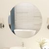 Frameless Mirror Round 35.4" Glass - Silver