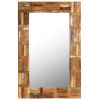 Wall Mirror Solid Reclaimed Wood 23.6"x35.4" - Brown