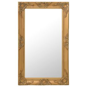 Wall Mirror Baroque Style 19.7"x31.5" Gold - Gold