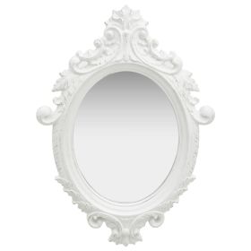 Wall Mirror Castle Style 22"x29.9" White - White