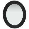 Wall Mirror Baroque Style 19.7"x23.6" Black - Black