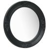 Wall Mirror Baroque Style 19.7" Black - Black