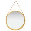 Wall Mirror with Strap 23.6" Gold - Gold