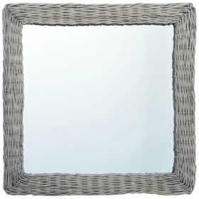 Mirror 23.6"x23.6" Wicker - Brown