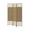 Folding Room Divider Portable Privacy Screen Room Partition - Natural Wood - Style A