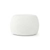 Jaxx Ellis Ottoman Shearling Faux-Lamb Plush Pouf for Modern Interior Design, Small, Cloud - Cloud - Faux-Sheep