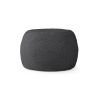 Jaxx Ellis Ottoman Shearling Faux-Lamb Plush Pouf for Modern Interior Design, Small, Black - Black - Faux-Sheep