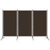 3-Panel Room Divider Brown 102.4"x70.9" - Brown