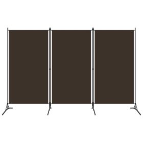 3-Panel Room Divider Brown 102.4"x70.9" - Brown