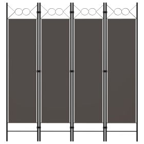 4-Panel Room Divider Anthracite 63"x70.9" - Anthracite