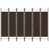 6-Panel Room Divider Brown 94.5"x70.9" - Brown