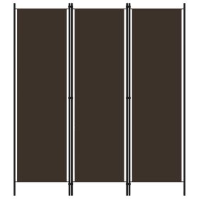 3-Panel Room Divider Brown 59.1"x70.9" - Brown