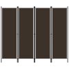 4-Panel Room Divider Brown 78.7"x70.9" - Brown