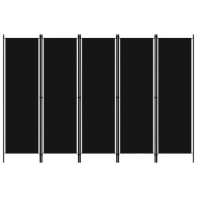 5-Panel Room Divider Black 98.4"x70.9" - Black