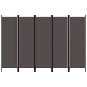 5-Panel Room Divider Anthracite 98.4"x70.9" - Anthracite