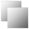 Wall Mirrors 2 pcs 19.7"x19.7" Square Glass - Silver