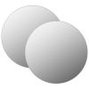 Wall Mirrors 2 pcs 15.8" Round Glass - Silver