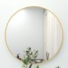 24" Wall Circle Mirror Large Round Gold Farmhouse Circular Mirror for Wall Decor Big Bathroom Make Up Vanity Mirror Entryway Mirror - as pic