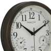 Mainstays 8.75" Indoor/Outdoor Antique Bronze Round Arabic Analog Wall Clock - Mainstays