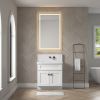 40*24 inBathroom Vanity Mirrors , Framed Dimmable Makeup Mirror for Wall, Backlit and Shatterproof, Anti-Fog(Horizontal/Vertical) - as Pic