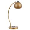 Gold Dome Shade Table Lamp with Curved Neck - as Pic