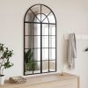 Wall Mirror Black 23.6"x43.3" Arch Iron - Black