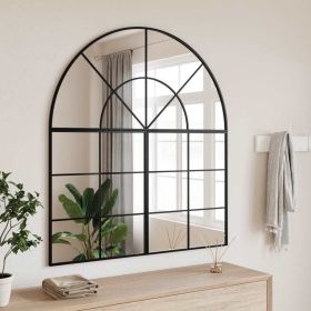 Wall Mirror Black 39.4"x43.3" Arch Iron - Black