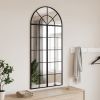 Wall Mirror Black 23.6"x51.2" Arch Iron - Black