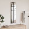 Wall Mirror Black 11.8"x39.4" Rectangle Iron - Black