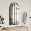 Wall Mirror Black 19.7"x39.4" Arch Iron - Black