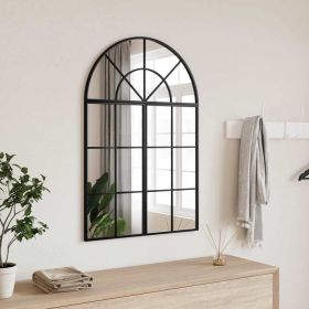 Wall Mirror Black 23.6"x11.8" Arch Iron - Black