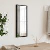 Wall Mirror Black 7.9"x19.7" Rectangle Iron - Black