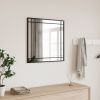 Wall Mirror Black 23.6"x23.6" Square Iron - Black