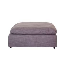 Harper Petite Grey Linen Ottoman - as Pic