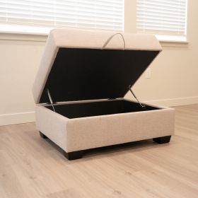 Scottsdale Beige Storage Ottoman - as Pic