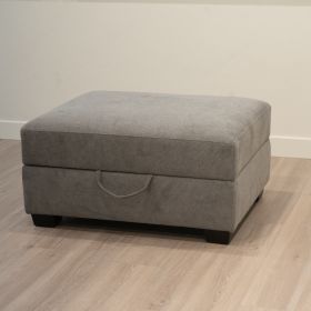 Scottsdale Grey Storage Ottoman - as Pic