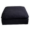 Harper Petite Navy Linen Ottoman - as Pic