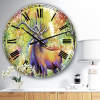 Designart 'Hugging Elk Love' Large Cottage Wall Clock(Size 23" x 23") - Designart