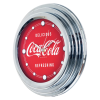 12" Coca-Cola Clock with Chrome Finish, Delicious Style - Trademark Fine Art