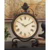 DecMode 17" Brown Metal Scroll Clock - DecMode