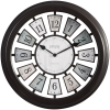 FirsTime & Co. Bronze Mercantile Plaques Wall Clock, Modern, Analog, 22.5 x 2.75 x 22.5 in - FirsTime