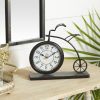 DecMode 12" Brown Metal Bike Clock - DecMode