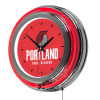 Portland Trail Blazers NBA Chrome Double Ring Neon Clock - NBA