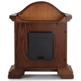 Bedford Clock Collection Redwood Brown Analog Mantel Clock with Chimes - Bedford Clocks