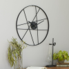 CosmoLiving by Cosmopolitan 24" Black Metal Open Frame Round Wall Clock - CosmoLiving by Cosmopolitan