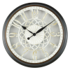 Mainstays 10" Indoor Round White & Oil Rubbed Bronze Analog Arabic Number Wall Clock - Mainstays